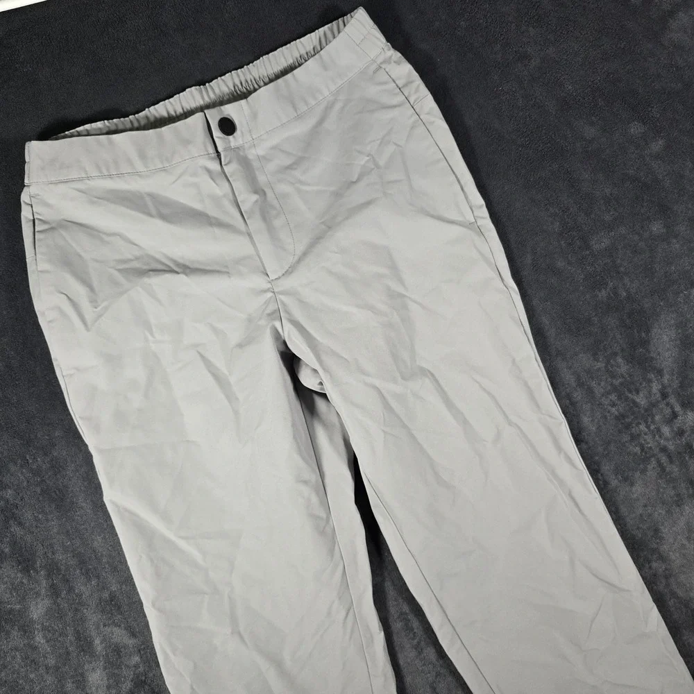 Banana Republic Mens Sz 30 Gray Athletic Fit‎ Drawstring Casual Pants Travel